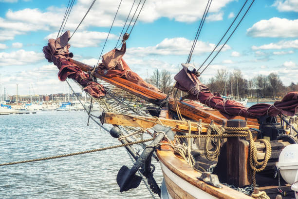 istock Wooden Sailing ship Bowsprit 695619206