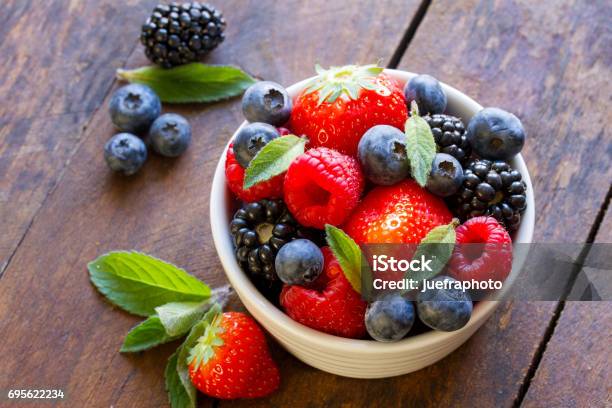 Fresh Berry Mixture Stock Photo - Download Image Now - Balance, Dessert - Sweet Food, Essen - Germany
