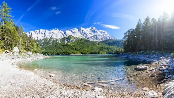 Lake, Summer, Eibsee, Bavaria, Garmisch-Partenkirchen