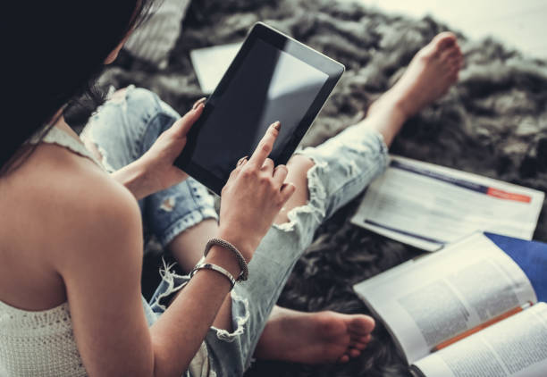 istock Beautiful girl studying 695626026