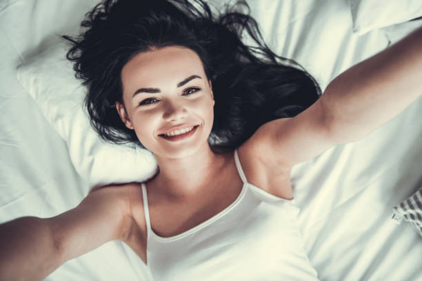 istock Beautiful girl at home 695629440