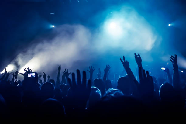 istock cheering crowd at a rock concert 695629642