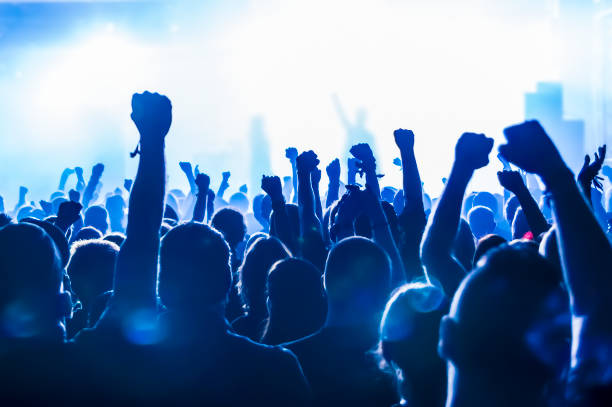 istock cheering crowd at a rock concert 695629794