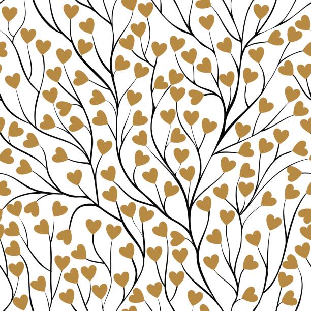 illustrations, cliparts, dessins animés et icônes de beau fond transparent avec des branches d’arbre et le cœur de la feuille. - heart shape valentines day love backgrounds