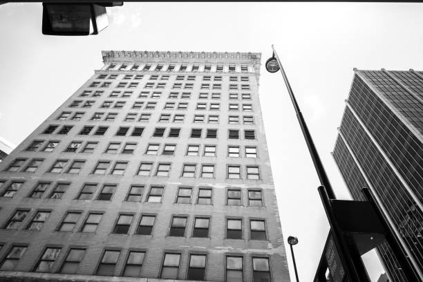 istock Twentieth century office buildings (old and new) 695638146
