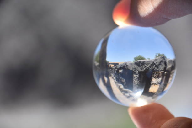 istock Antiquities in Korazim through a crystal ball 695644874