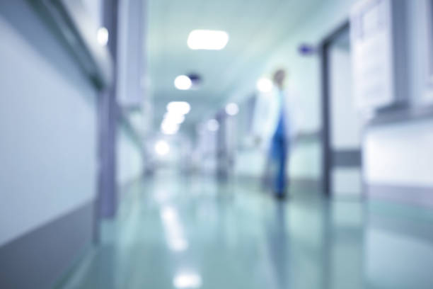 istock Corridor in a scientific research building 695645904