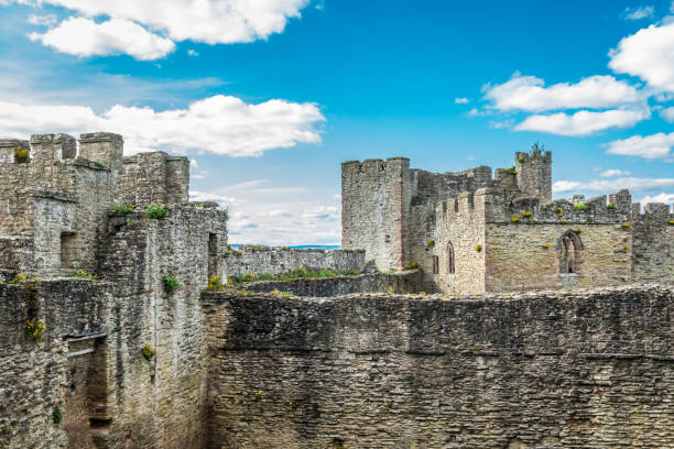 Ludlow Castle in Shropshire London: Ludlow Castle in Shropshire, England, UK ludlow shropshire stock pictures, royalty-free photos & images