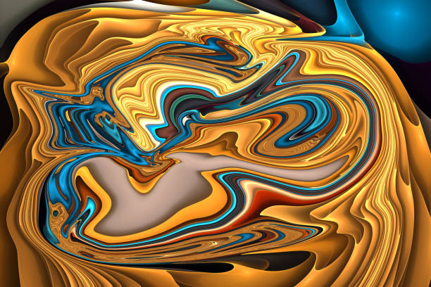 istock Colorful psychedelic liquefied background 695656522