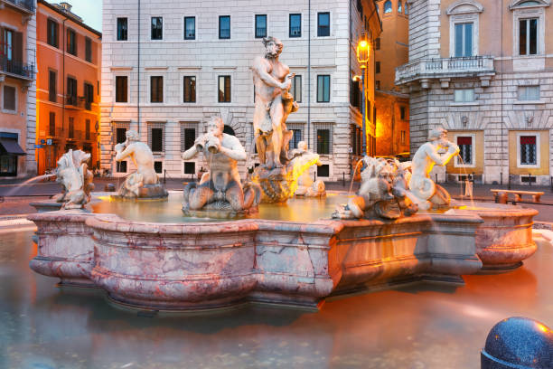 istock Piazza Navona Square in the morning, Rome, Italy 695663618