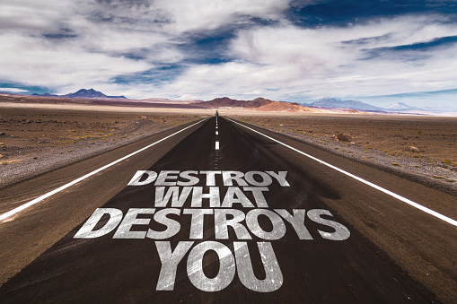 Destroy What Destroys You road sign