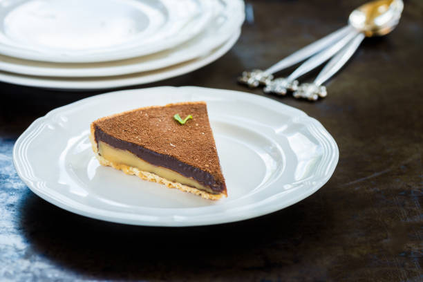 istock Salted Caramel and Chocolate Tart 695674600