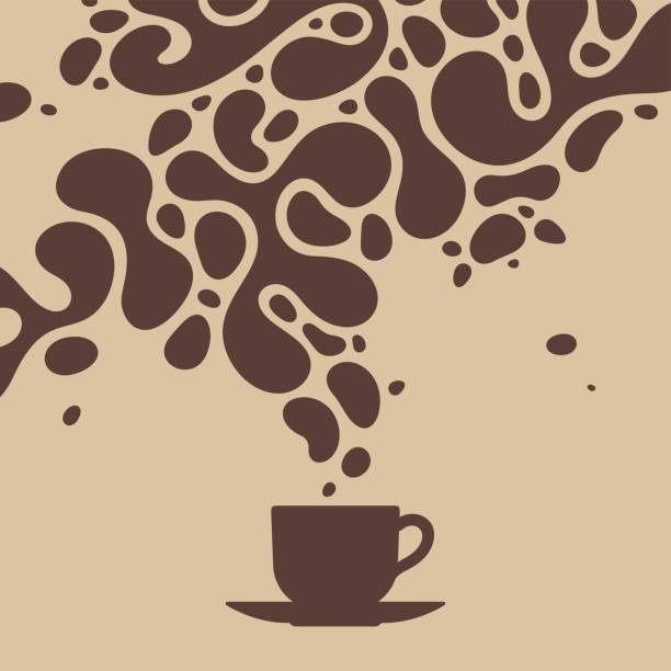 ilustrações de stock, clip art, desenhos animados e ícones de splashes of coffee - tea stain