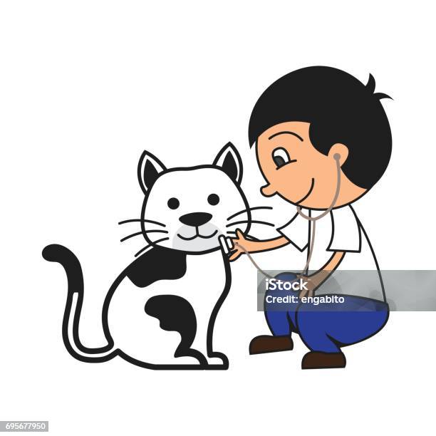 Animal Care Concept Love Caring And Affection To The Animal Cartoon Vector  Illustration Stock Illustration - Download Image Now - iStock