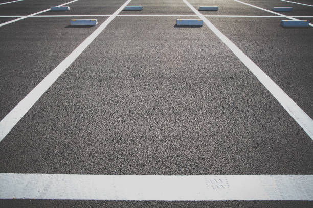 istock Empty space at outdoor car parking lot 695681190