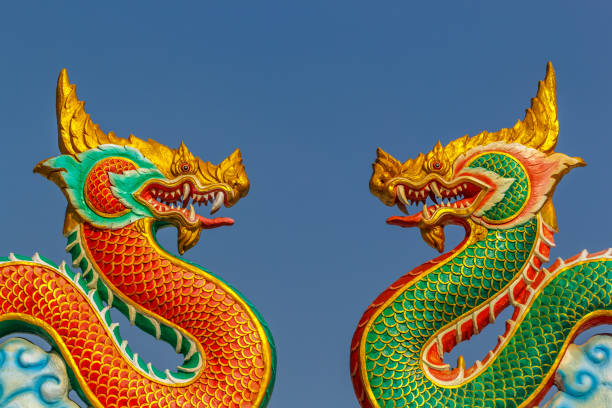 istock Dragon is in the shrine's beliefs religious. 695685280