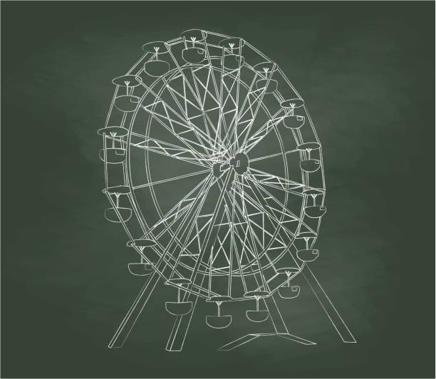 Chalkboard vector illustration of a ferris wheel
