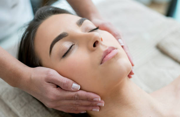 istock Beautiful woman relaxing at the spa 695686078