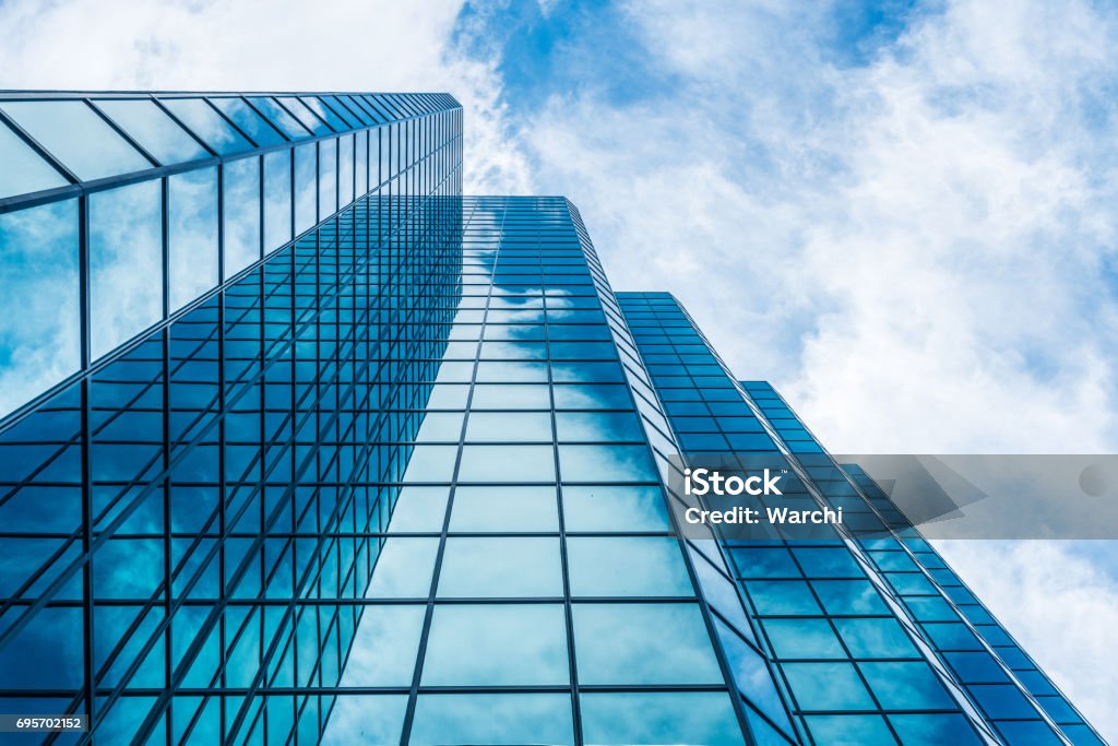 Modern glass tower Building Exterior Stock Photo