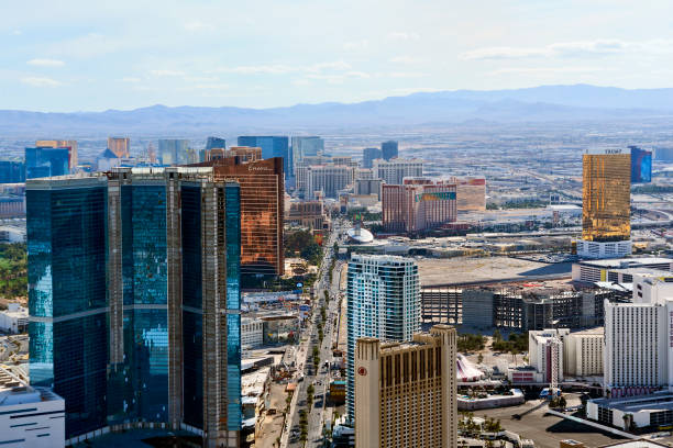 istock Las Vegas Skyline Aerial View 695711860