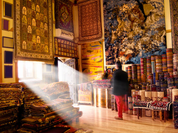 istock interior shot of rug and carpet store 695712318