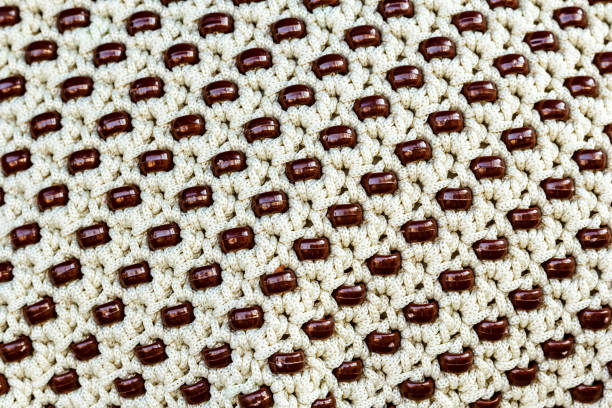 beautiful beads of various colors on a bazaar