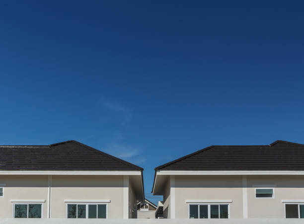 istock Dark brown roof tile 695715278