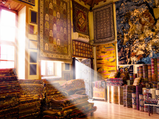 istock interior shot of rug and carpet store 695715330