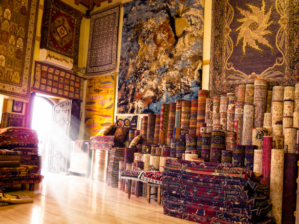 istock interior shot of rug and carpet store 695715740