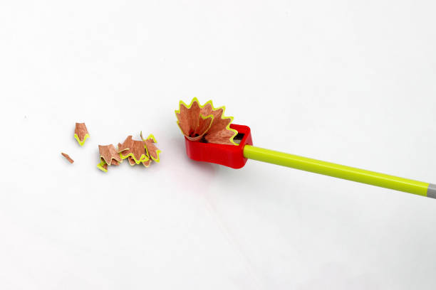istock Colorful wood pencil and sharpener. 695718758