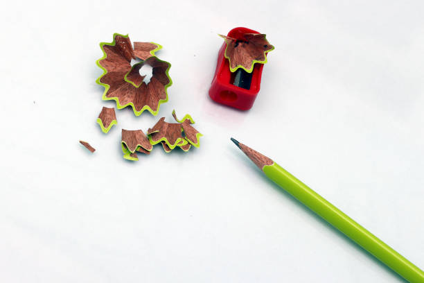 istock Colorful wood pencil and sharpener. 695720950