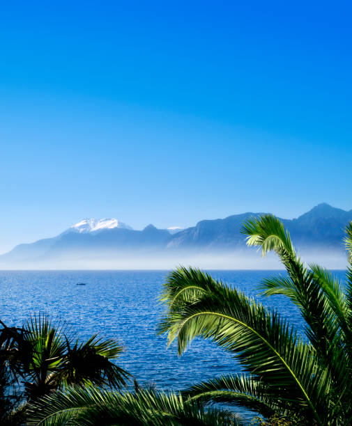 landscape image of high mountains over clear sky in Antalya, Turkey