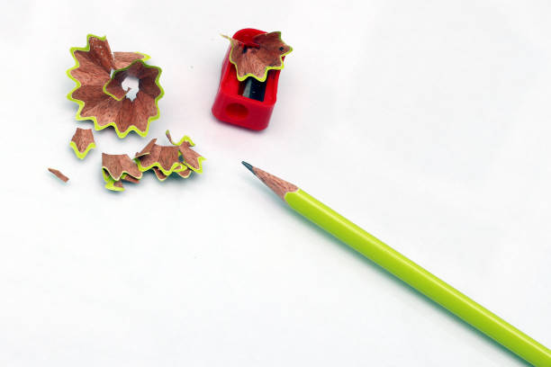 istock Colorful wood pencil and sharpener. 695721184