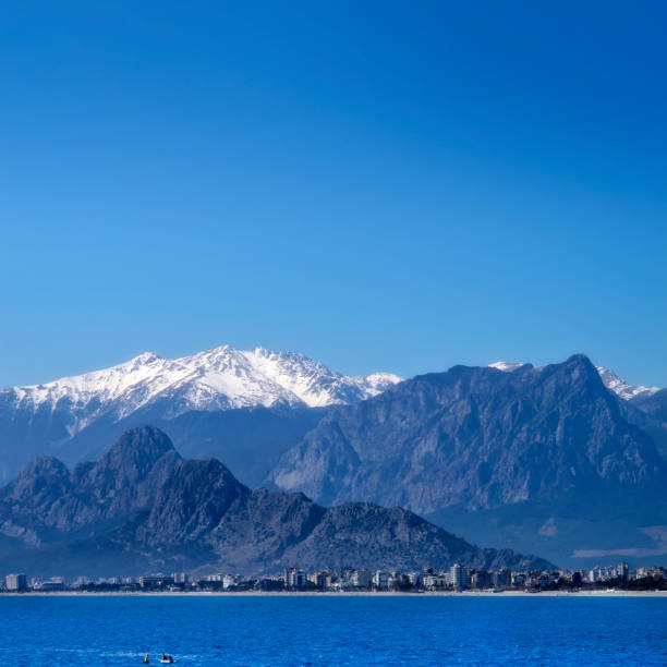 istock seascape image and mountains in Antalya 695721376