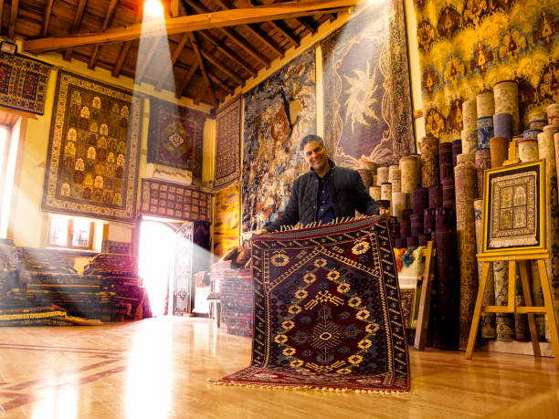 istock interior shot of rug and carpet store 695721494