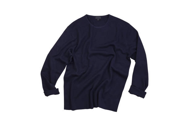 istock Isolated wrinkled blue navy sweater 695724828