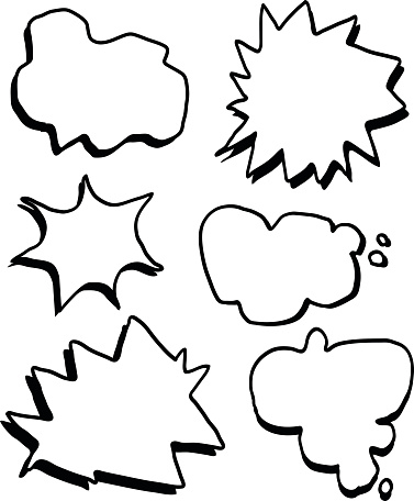 Hand Draw Comic Text Boxes Vector Set Stock Illustration - Download ...