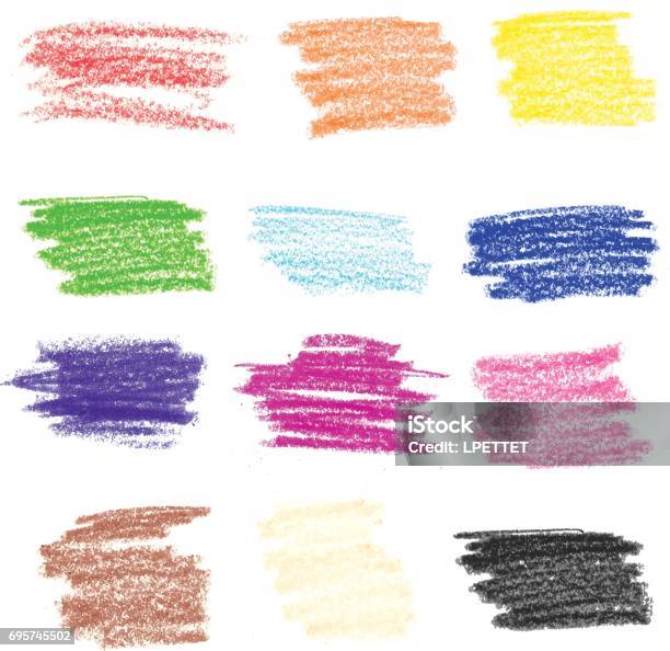 Crayon Strokes Illustration Stock Illustration - Download Image Now - Crayon, Scribble, Pencil