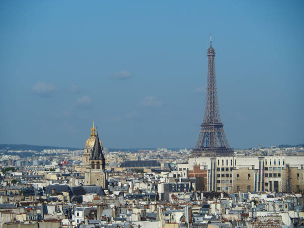 istock Paris. Eiffel Tower shot from Notre Dame Cathederal. 695748792