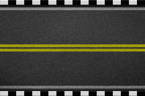 istock Pedestrian border - white and black. Asphalt background. 695756974