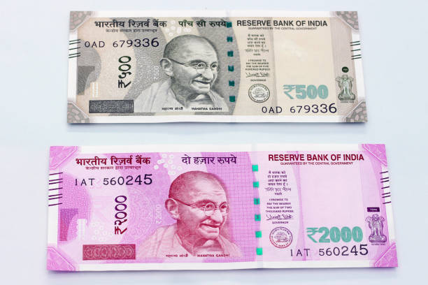 Indian currency. New Indian currency of 2000 rupee notes. 2000 photos stock pictures, royalty-free photos & images