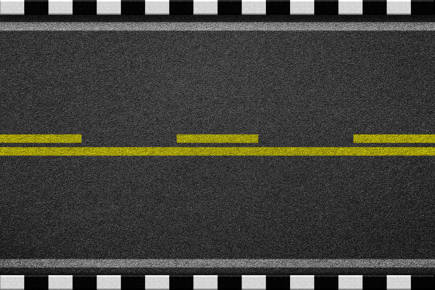 istock Pedestrian border - white and black. Asphalt background. 695759756