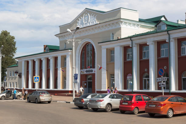 Building of the railway station in Kotlas, Arkhangelsk region Building of the railway station in Kotlas, Arkhangelsk region kotlas stock pictures, royalty-free photos & images