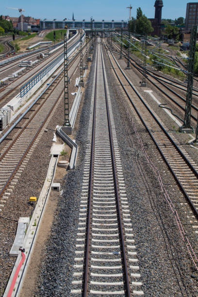 istock Railways - View on railroad tracks 695782808