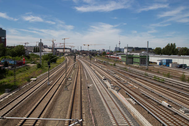 istock Railways - View on railroad tracks 695783246