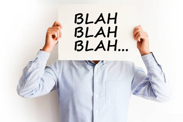 istock Employee not listening, blah blah concept 695786852