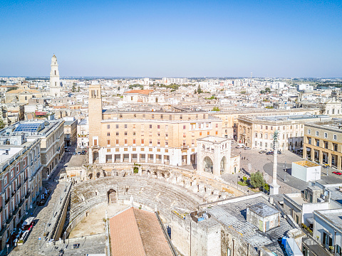 Historic city center of Lecce in Puglia, Italy