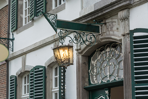 Medieval illuminated street lantern