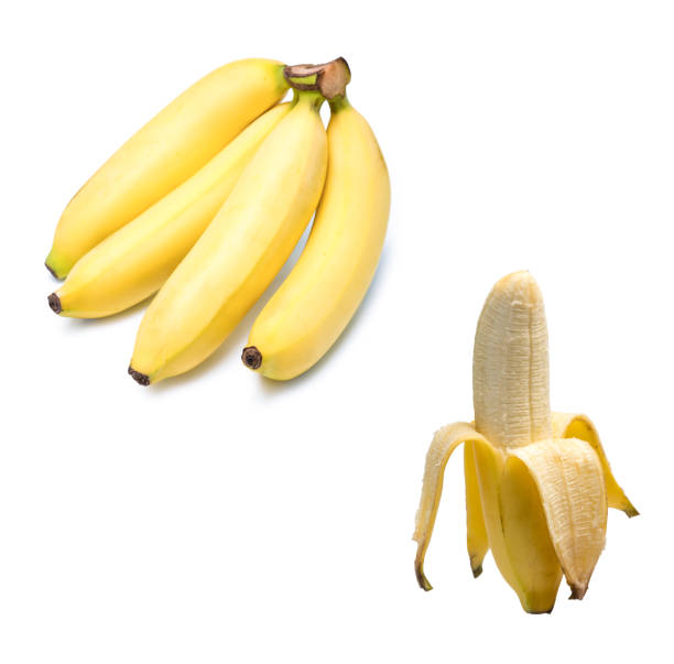 istock Bunch of bananas isolated on white background 695789844