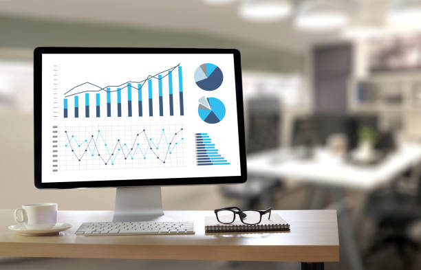 istock Statistics Analysis Business Data Diagram Growth Increase Marketing Concept , digital tablet and graph financial with social network diagram 695793332